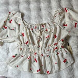 Cherry Print Blouse
